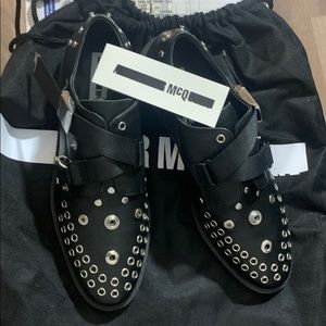 Alexander McQueen Skelter Smooth Calf Shoes